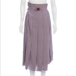 Fendi mid length Asymmetrical Pleated Skirt